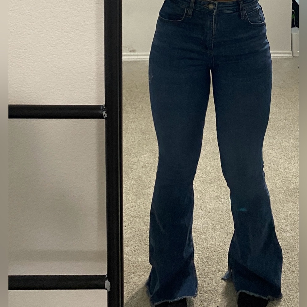 blue flare jeans
